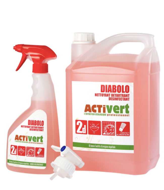 DIABOLO - NETTOYANT DÉTARTRANT DÉSINFECTANT - ACTIVERT 750 ML