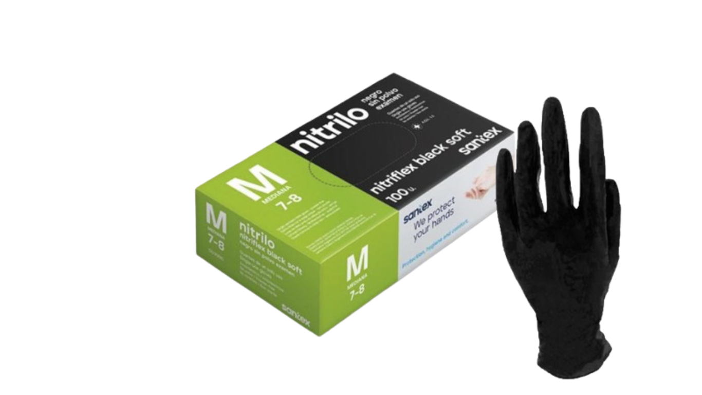 BOÎTE GANTS NITRILE NOIR NON POUDRÉS X100